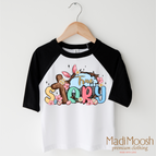 2T Kids / Black/White 3/4 Sleeve Tee