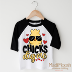 2T Kids / Black/White 3/4 Sleeve Tee