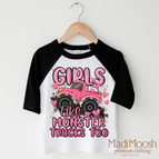 2T Kids / Black/White 3/4 Sleeve Tee