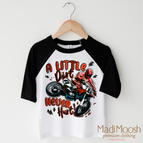 2T Kids / Black/White 3/4 Sleeve Tee