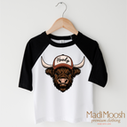 2T Kids / Black/White 3/4 Sleeve Tee