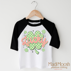 2T Kids / Black/White 3/4 Sleeve Tee
