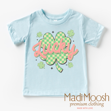 St. Patrick's Day Lucky Clover Shirt - Kids Retro St. Patrick's Day Tee