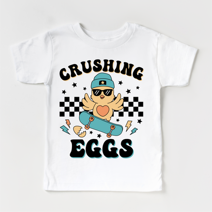 Crushing Eggs Easter Shirt - Girls Skater Eater Tee