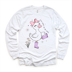 2T Kids / White Long Sleeve Tee