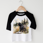2T Kids / Black/White 3/4 Sleeve Tee