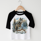Black/White 3/4 Sleeve Tee / 2T Kids