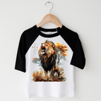 Black/White 3/4 Sleeve Tee / 2T Kids