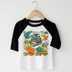 Black/White 3/4 Sleeve Tee / 2T Kids
