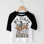 Black/White 3/4 Sleeve Tee / 2T Kids
