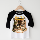Black/White 3/4 Sleeve Tee / 2T Kids