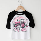 Black/White 3/4 Sleeve Tee / 2T Kids