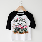 Black/White 3/4 Sleeve Tee / 2T Kids