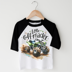 Black/White 3/4 Sleeve Tee / 2T Kids