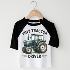 Black/White 3/4 Sleeve Tee / 2T Kids