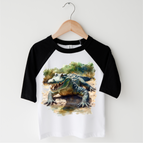 Black/White 3/4 Sleeve Tee / 2T Kids