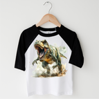 Black/White 3/4 Sleeve Tee / 2T Kids