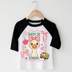 Black/White 3/4 Sleeve Tee / 2T Kids