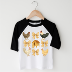 Black/White 3/4 Sleeve Tee / 2T Kids