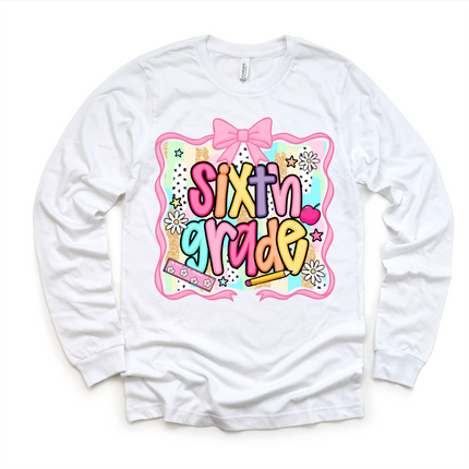 Girls 6th Grade School Shirt - Back To School Tee