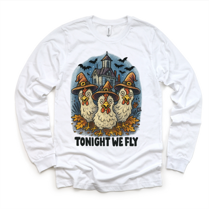 Tonight We Fly Chicken Witch Halloween Shirt - Halloween Tee