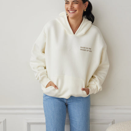 Made in the Image of God Cream Hoodie