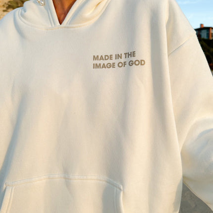 Made in the Image of God Cream Hoodie