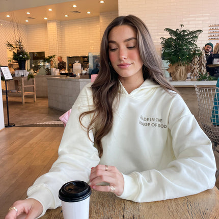 Made in the Image of God Cream Hoodie