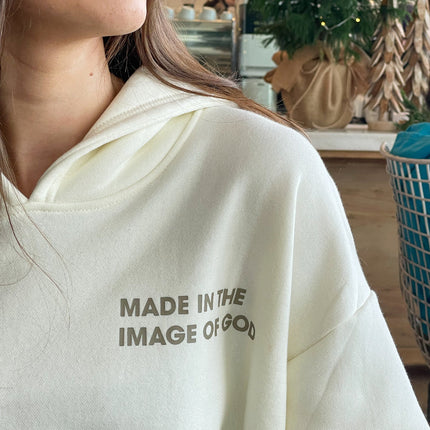 Made in the Image of God Cream Hoodie