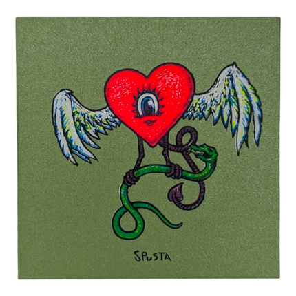 Marq Spusta Flying Heart (Green Shimmer) Micro Print