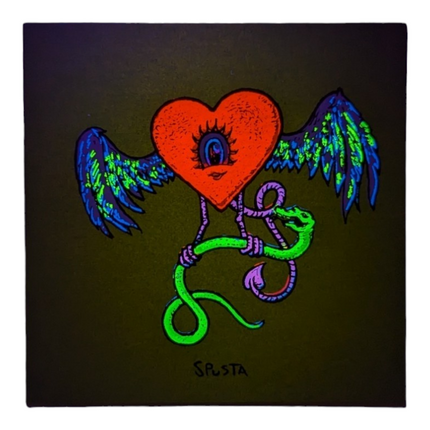 Marq Spusta Flying Heart (Green Shimmer) Micro Print
