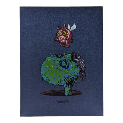 Marq Spusta Head in a Hole (Navy Shimmer) Micro Print