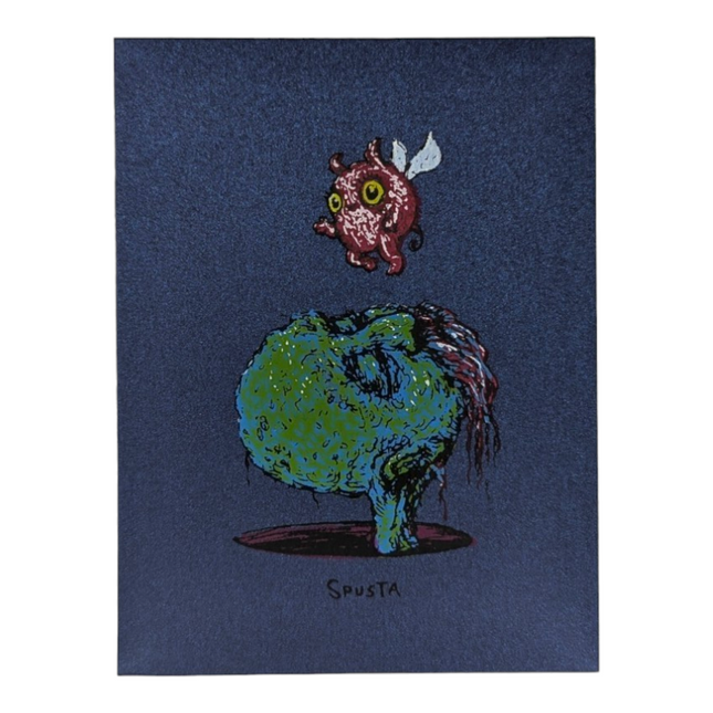 Marq Spusta Head in a Hole (Navy Shimmer) Micro Print