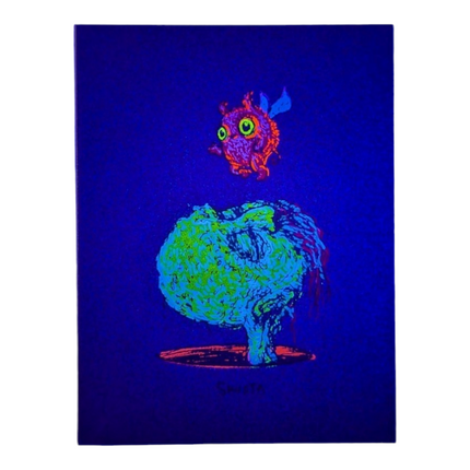 Marq Spusta Head in a Hole (Navy Shimmer) Micro Print