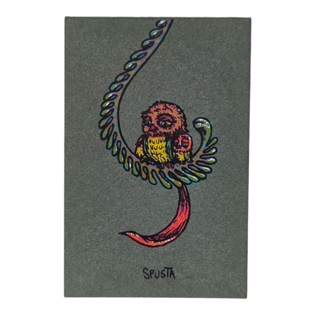 Marq Spusta Some Odd Birds (Moss) Micro Print