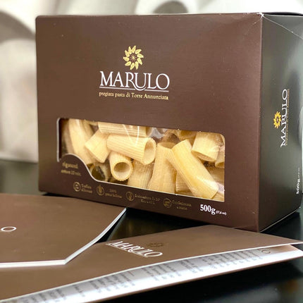 Marulo, Rigatoni Pasta, Artisan Bronze Die-Cut Pasta, 12 Pack x 1.1 lb