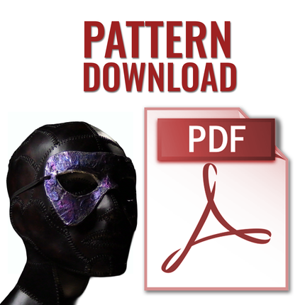 4-Pack Leather Masquerade Mask Printable Pattern Bundle