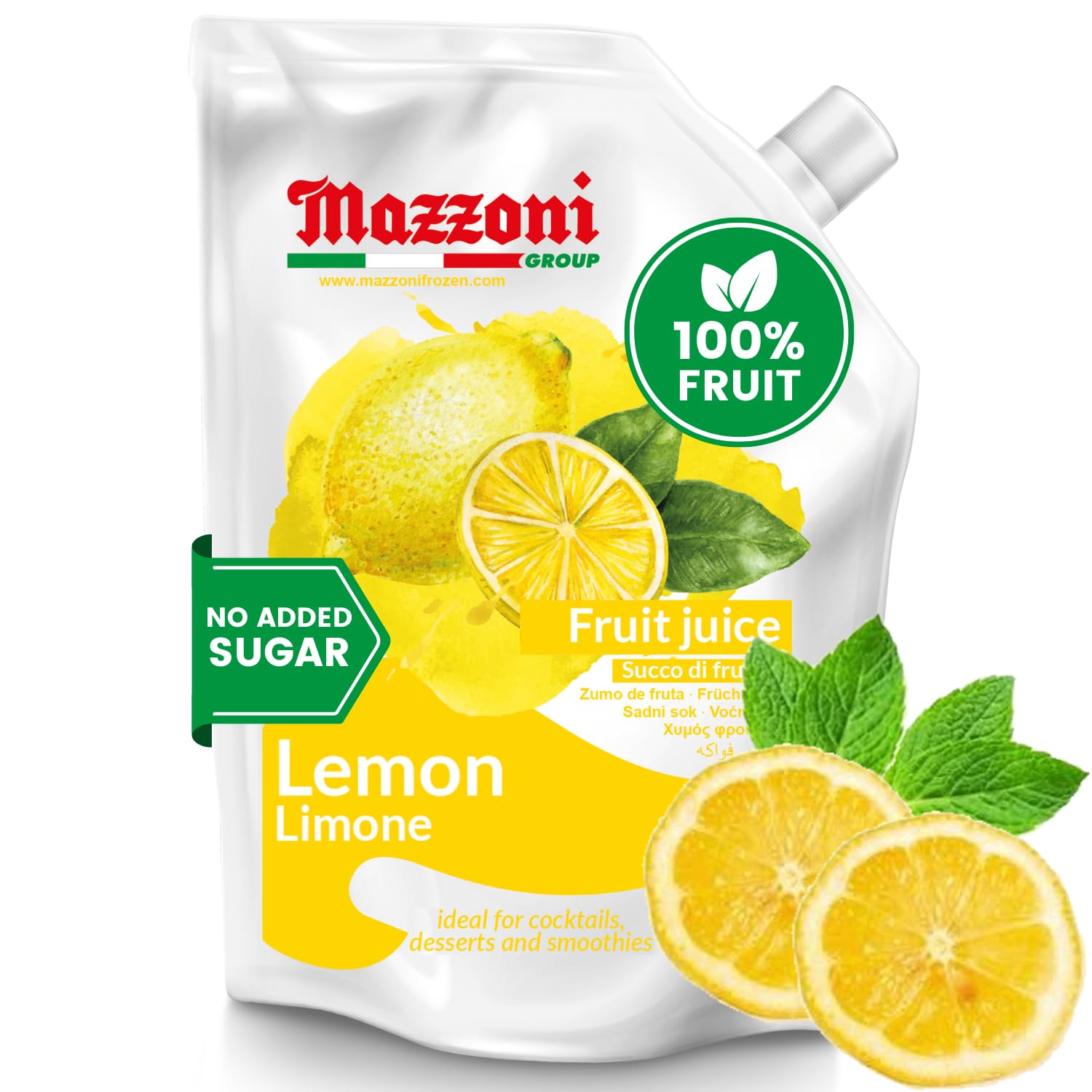 Mazzoni, Real Lemon Juice, 100% Pure Lemon, Just Juice, No Sugar Added, 2.2 lb