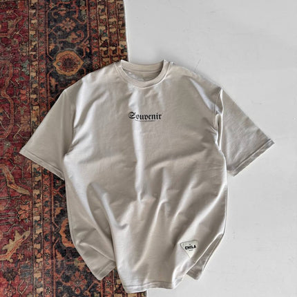 Men's Back Print Cotton T-Shirt / Souven Tapestry Graphic Tee
