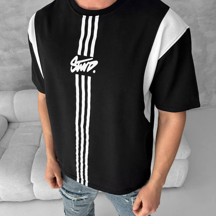 Men’s Graphic Logo T-Shirt – Stripe Cotton Tee