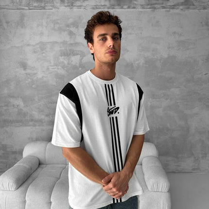 Men’s Graphic Logo T-Shirt – Stripe Cotton Tee