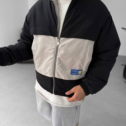 Men's Oversized Zip-Up Sweatshirt Two-Tone