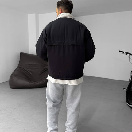Men's Oversized Zip-Up Sweatshirt Two-Tone