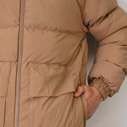 Men's Premium Puffer Jacket with High Collar and Utility Pockets
