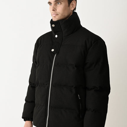 Black Quilted Winter Coat