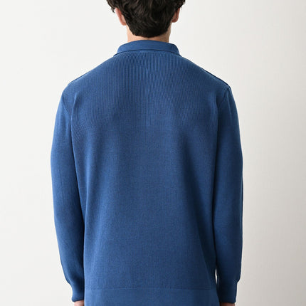 Collared Zip-Up Knit Sweater