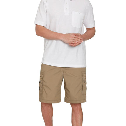 Men's Cargo Shorts with Elastic Waist and Multi Pockets for added comfort