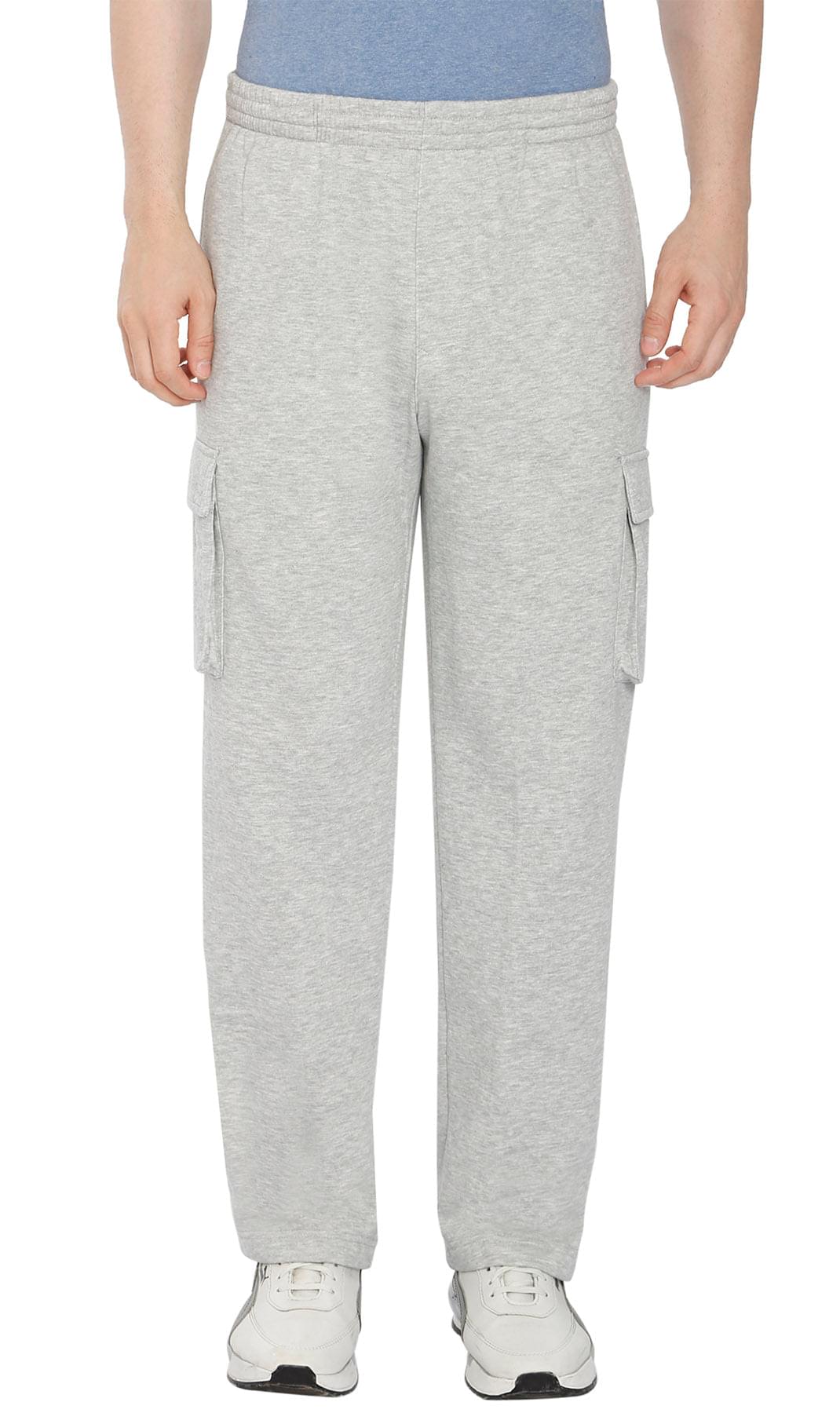 Men's Brushed Fleece Cargo Pants – Comfy Sweatpants with inner drawstrings