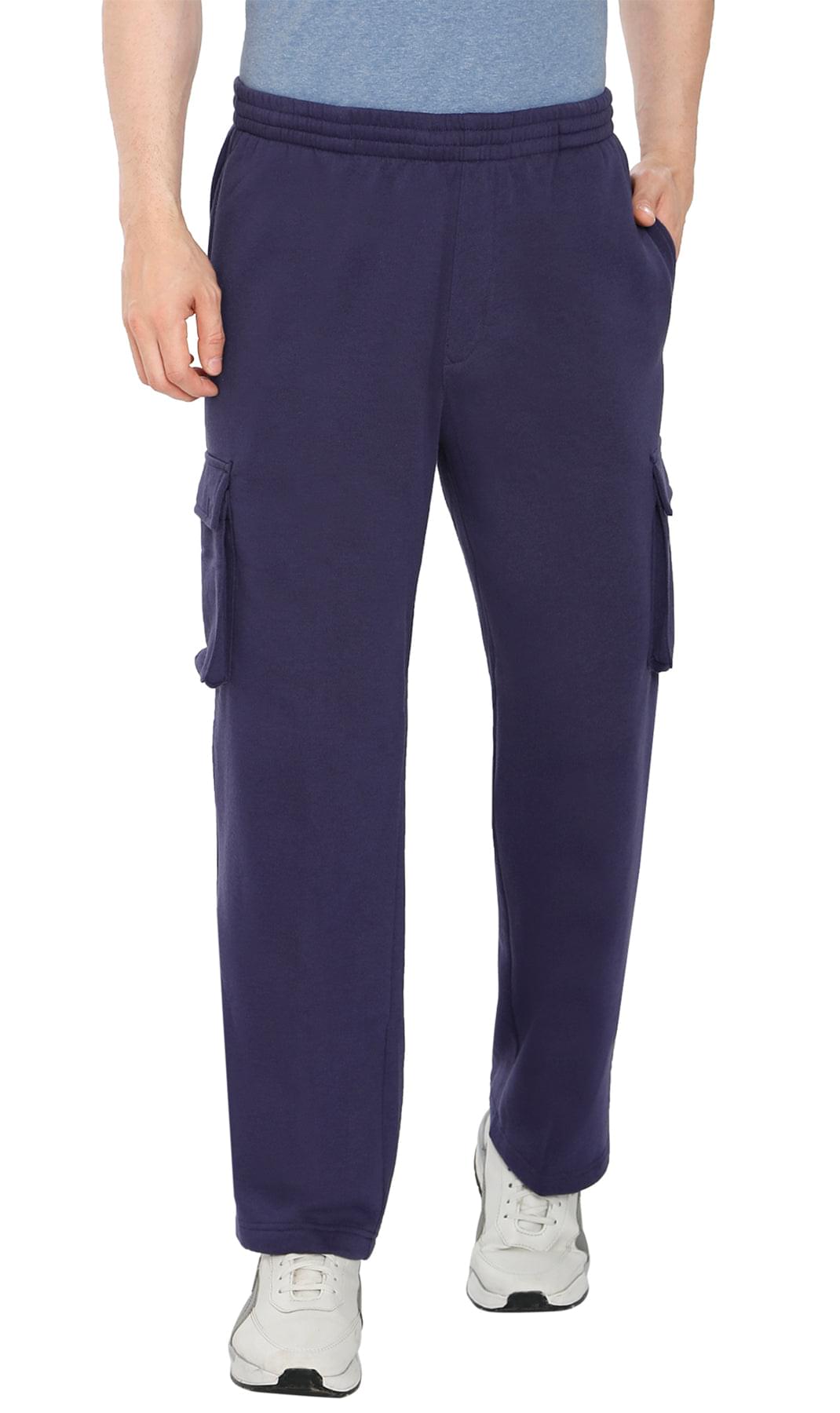 Men's Brushed Fleece Cargo Pants – Comfy Sweatpants with inner drawstrings