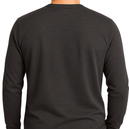 Men's Long Sleeve Henley shirt in cotton blend with 3 Button Placket & Chest Pocket